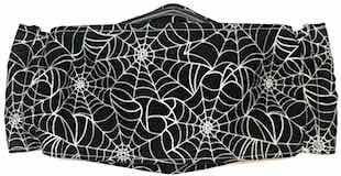 Roaddude Premium Face Mask with Spider Web print in B&W